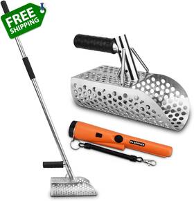 A Peerless Shovel 726084104136 Metal Detector Sand - Stainless Steel Beach Detecting With 1