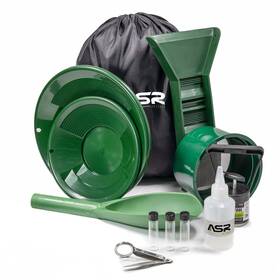 Asr Outdoor Gldpnkt14-r Lightweight Backpack Gold Panning Kit With Mini Rubber Sluice Box