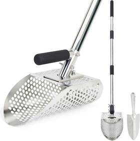 Branded 313057274219 Sand Scoop With Long Handle Stainless Steel Metal Detector Scoops Hand