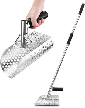 Branded 744110217728 Sand Scoop For Metal Detecting Stainless Steel Detector Beach