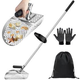 Cyss001 Chenyizdq Metal Detector Sand Shovel Beach Scoop With Long Handle And Grip