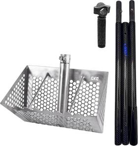 Ckg 198168845202 Shark Tooth Sifter And Sand Scoop For The Beach Flea Rake Carbon Handle
