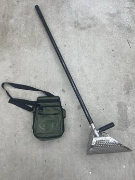 Ckg 9hex Sand Scoop Metal Detecting Handle Pole Carbon Shovel Scooper Detector