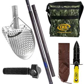 Full1 Ckg Sand Scoop For Metal Detecting Stainless Steel Beach Shovel Full Set Inc