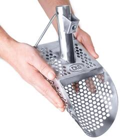 B01esm68aq Ckg Sg Us Sand Scoop For Metal Detecting Stainless Steel With Hexahedron 7mm Holes