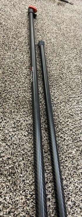 De-001 Detect-ed B01 Black Ls Carbon Fiber Upper And Lower Shaft For Minelab Equinox Detector