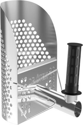 Dr. Tek 313048011052 Sand Scoop For Metal Detecting - Heavy Duty Stainless Steel Beach Shovel