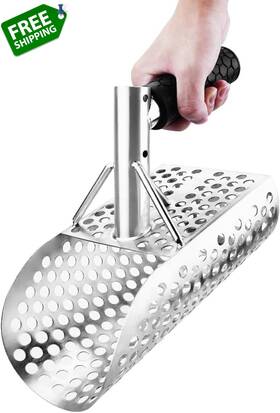Erte5c 445009348341 Sand Scoop For Metal Detecting Stainless Steel With Hexahedron 10mm Holes B