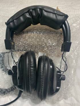 Fisher 009068009741 Deluxe Stereo Metal Detecting 1/4 Inch Plug Headphones Excellent Condition