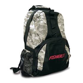 Fisher 092145501023 Digital Camo Metal Detector Backpack Padded Straps -open New Item