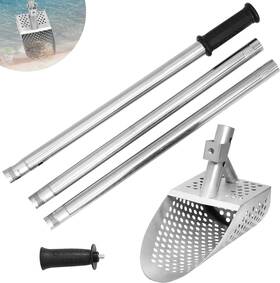 Foinwer 600609815106 Long Handle Sand Scoop For Metal Detecting Heavy Duty Rust Proof Detec