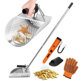 Fuairmee 11335 Sand Scoop For Metal Detecting With Handle&metal Detector Pinpointer Stainle
