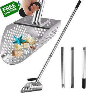 Ganggend 445000293299 Long Handle Sand Scoop For Metal Detecting Stainless Steel Detector