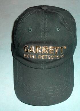 1663300 Garrett Metal Detectors Dark Green Baseball Cap Hat Gold Logo Detecting