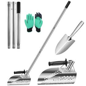 Metal-01 Huimpet Sand Scoop With Shovel For Metal Detecting Long Handle Detector