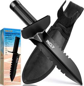 Nc-116 Incly Metal Detector Shovel Heavy Duty Double Serrated Edge Digger Detecting Digging
