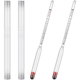 Kanayu Kanayu-hydrometers-01 2 Pcs Hydrometer Alcohol 0-200 Proof And 0-100 Tralle Proof