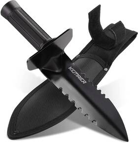 Kemaier 313112564521 Metal Detector Shovel Heavy Duty Double Serrated Edge Digger Det