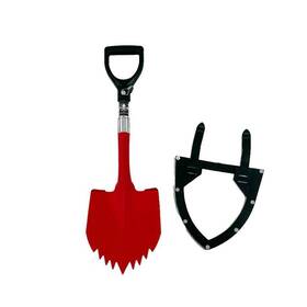 Sku-44297939878052 Krazy Beaver Tools Mini Shovel With Guard Textured Red Head / Black Handle # 45642