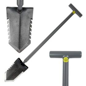 Lesche 088042517338 T- Handle 31 Inch Heavy Duty Metal Detector Shovel Double Serrated Blade