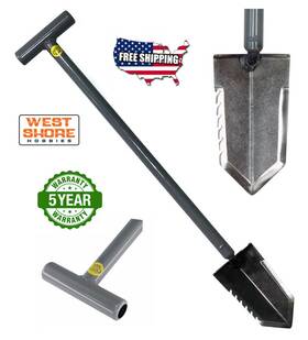Lesche 092145500156 31 Inch Single-serrated T-handle Metal Detecting Shovel - Free Shipping