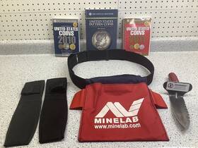 Lesche Model-48 Digging Tool 2 Sheaths Minelab Pouch Belt Coin Id Books