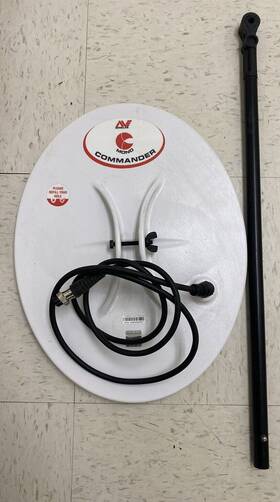 3011-0074 Minelab 15 Inch X 12 Commander Monoloop Coil With Lower Shaft Gpx Gp Sd