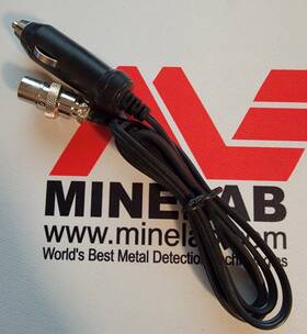 3011-0169 Minelab 12v Vehicle Car Charger To Gpx 4000 4800 4500 5000 Metal Detector Series