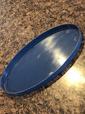 3011-0231 Minelab 10 Inch X 5 Blue Elliptical Skid Plate Coil Cover For Eureka Gold