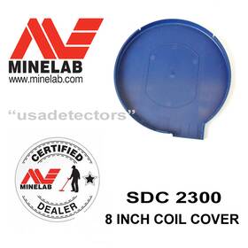 3011-0254 Minelab New Sdc 2300 Metal Detector Round 8 Inch Blue Coil Cover
