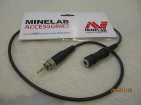 3011-0369 Minelab New Equinox Waterproof Metal Detector Headphone Cable 1/4 Inch To 1/8