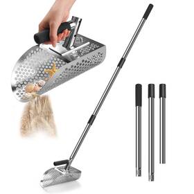 Qyzs-0621 Qdreclod Sand Scoop For Metal Detecting Adjustable Long Handle Shovel Detec