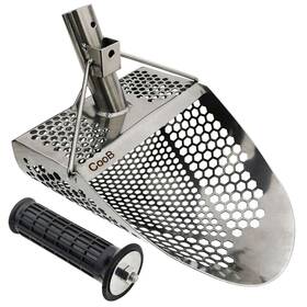 1605101b01 Quest Coob 11.5 Inch X 8 Stainless Steel Hand Sand Scoop - Hexagon Holes