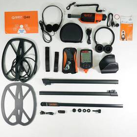 1705.102 Quest 20240417 Q40 Metal Detector Raptor 11x9 Turbod Waterproof Coil And Xpointer Ii