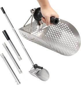 Run Pmy 445051530510 Long Handle Sand Scoop Heavy Duty 304 Stainless Steel Metal Detecting S