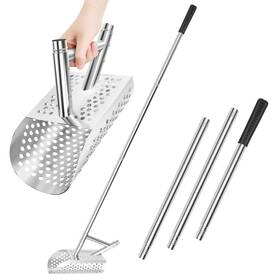 Km-sd-219s San Like Sand Scoop For Metal Detecting - Heavy Duty Stainless Steel Beach Sh