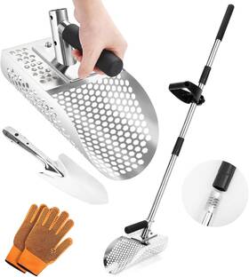 Scnkkl 445014886876 Long Handle Sand Scoop Stainless Steel Shovel For Metal Detecting Adu