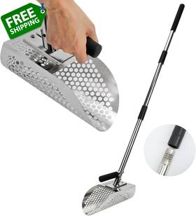 Scnkkl 744759625311 Long Handle Sand Scoop Stainless Steel Shovel For Metal Detecting Adu