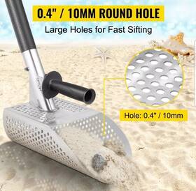 Scoop 197988423478 Metal Detector Sand Detecting Hunting With Stainless Steel Handle