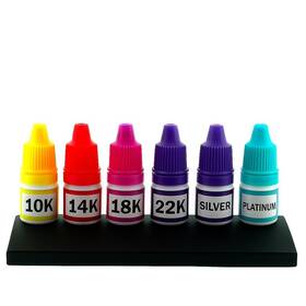 Techneak Tk-6g Gold Silver And Platinum Testing Kit 10k 14k 18k 22k .999 .925 Clear