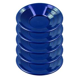So-gp1 Terrax 10 Inch Blue Dual Riffle Plastic Gold Pan Prospecting 5 Units Pack