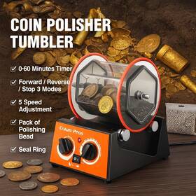 The Coin Pros 718767976987 Polisher Tumbler Cleaner Machine For Coins Jewelry Collectors Detectorists