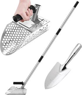 Trvl Fielder 797422906026 Long Handle Sand Scoop Metal Detecting With Stainles