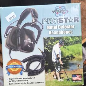 Whites 622-0357-prostar Prostar Metal Detector Headphones Matte Black With Box Manual Mpn