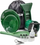 Lightweight Backpack Gold Panning Kit With Mini Rubber Sluice Box, 14PC. Fixed Price $105.99.