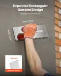 Vevor Tile Tools, Stainless Steel Squared Notch And Flooring Trowel, 10.9 X. Fixed Price $26.95.
