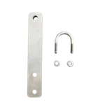 Raw Steel Flat Mount For Dune Safety Flag Whip W/ 1/4" Clamp Silver Lake Cb. Fixed Price $12.99.