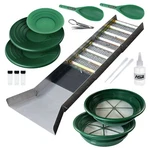 Asr Outdoor 17PC Deluxe Aluminum Sluice Box Gold Prospecting Kit Classifier Pans. Fixed Price $135.00.