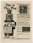 1916 Champion Ignition Co. Ad: Ac Titan Spark Plugs - Flint, Michigan. Fixed Price $21.84.