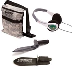 Garrett Edge Metal Detector Digger, Camo Pouch And Treasure Sound Headphones. Fixed Price $78.55.